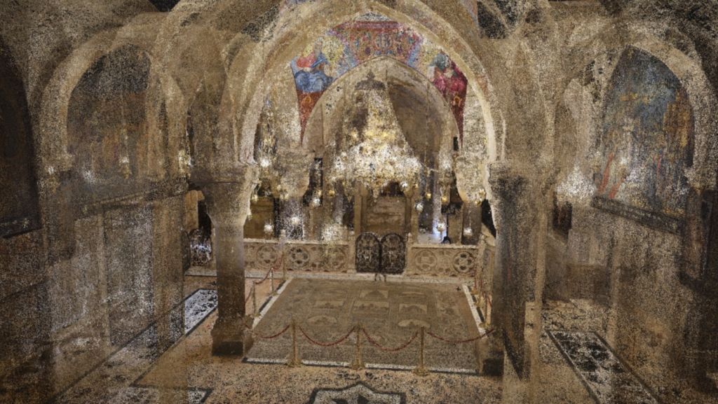 Chapel of Saint Helena, Jerusalem, 3D model of the painted chapel interior