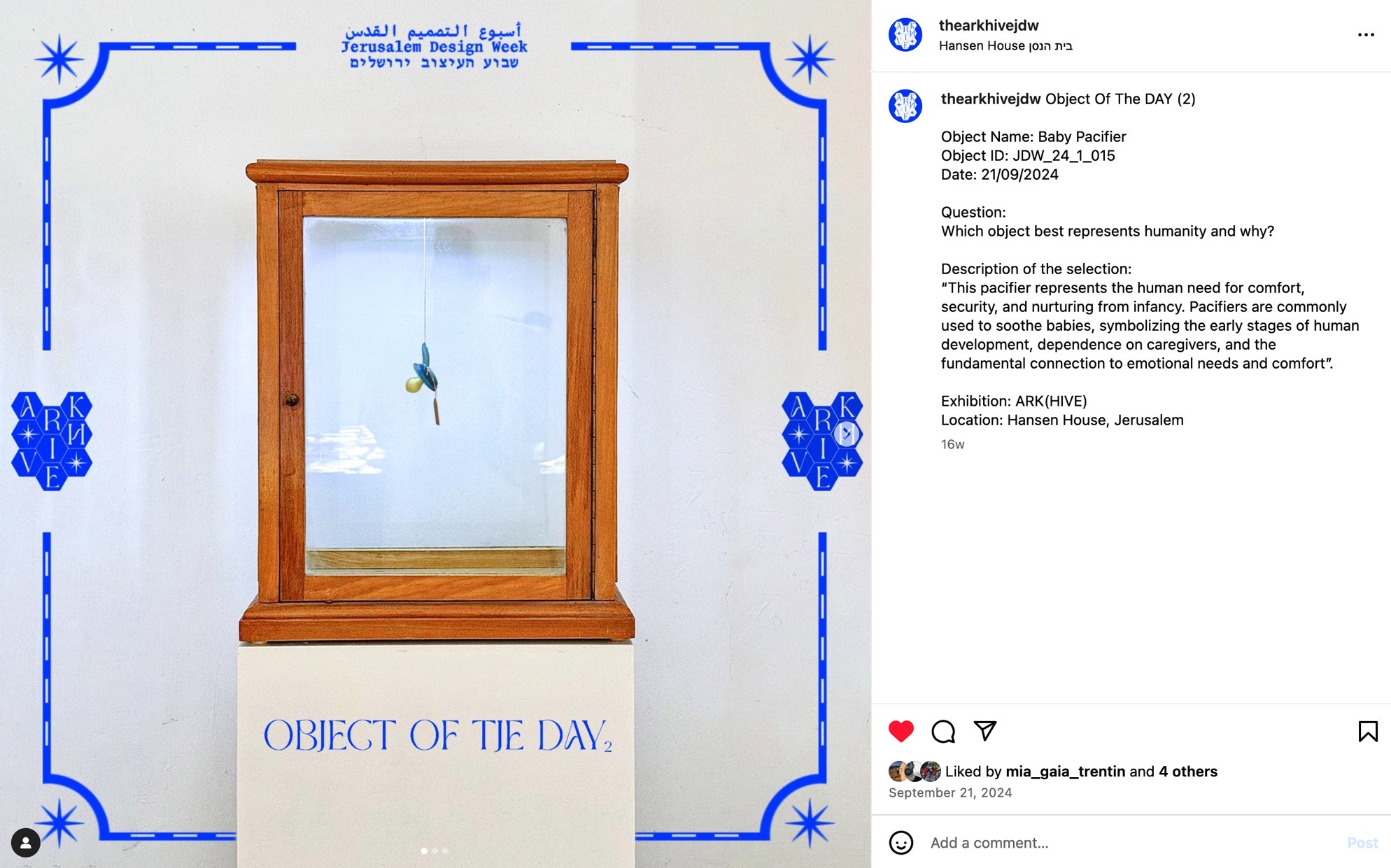 Doron Altaratz Jerusalem Design Week 2024 ARK(HIVE)