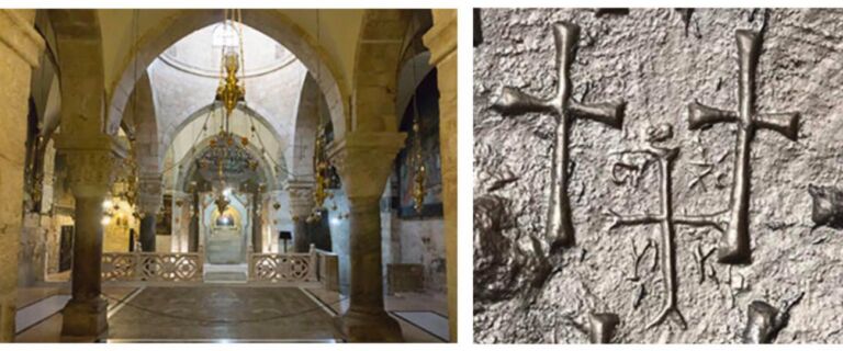 Chapel of Saint Helena and engraved crosses, Church of the Holy Sepulchre, Jerusalem